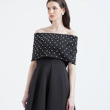 Nysa + Pearl embellished bow wrap
