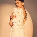 Sanjana Sanghi in Blanc Georgia Set + Drape