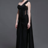 Noir Georgia Set of Corset + Skirt + Rope Detailing Drape