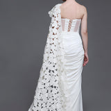 Khushnaz Turner in Blanc Georgia Set + Drape