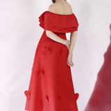 Scarlet Cassandra + Ruffle Wrap